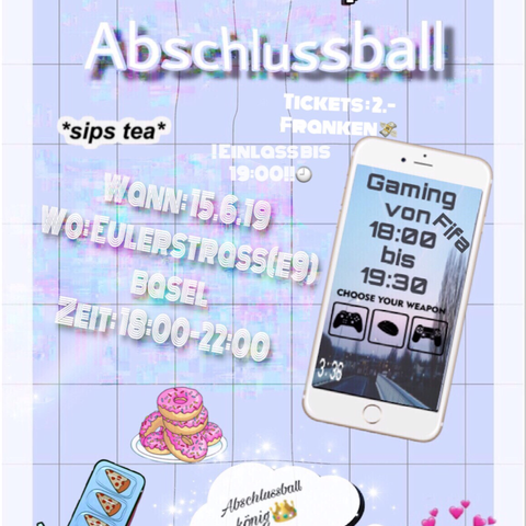 Flyer Abschlussball. Vergrösserte Ansicht